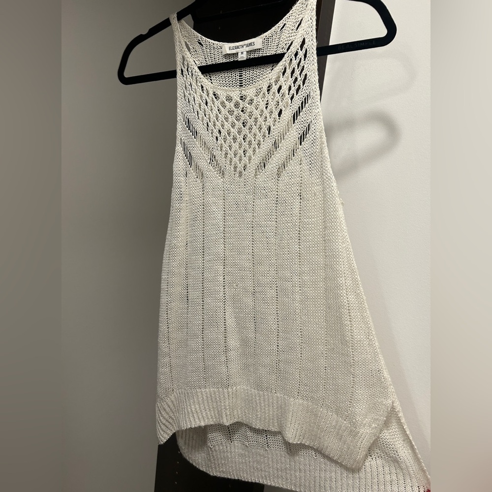 Elizabeth and James ivory knit tank